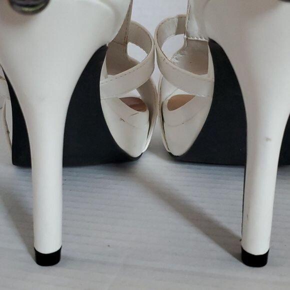 Daisy Fuentes Canal Heels Pumps Stilettos Shoes Open Toe Women's WOMAN'S 10 - Picture 15 of 16